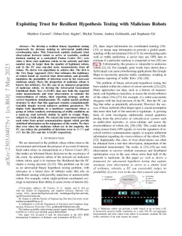 Exploiting Trust for Resilient Hypothesis Testing with Malicious Robots
  (evolved version)
