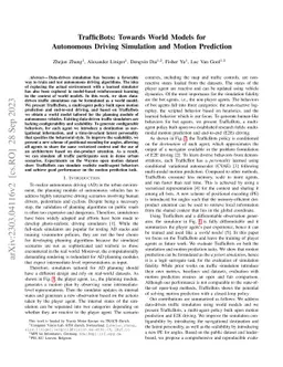 TrafficBots: Towards World Models for Autonomous Driving Simulation and
  Motion Prediction