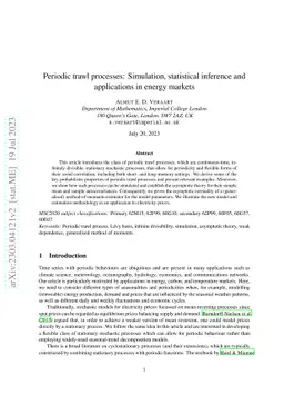 Periodic trawl processes: Simulation, statistical inference and
  applications in energy markets