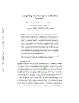 Computing with Categories in Machine Learning