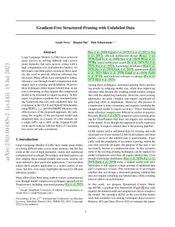Gradient-Free Structured Pruning with Unlabeled Data