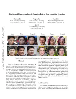 End-to-end Face-swapping via Adaptive Latent Representation Learning