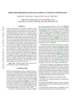 Robustness-preserving Lifelong Learning via Dataset Condensation