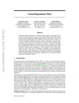Causal Dependence Plots