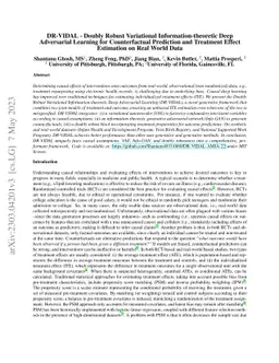 DR-VIDAL -- Doubly Robust Variational Information-theoretic Deep Adversarial Learning for Counterfactual Prediction and Treatment Effect Estimation on Real World Data
