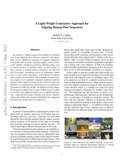 A Light-Weight Contrastive Approach for Aligning Human Pose Sequences