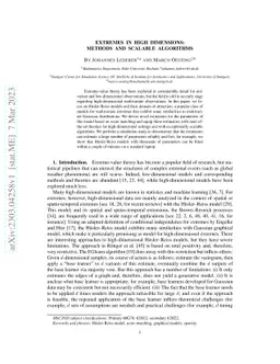Extremes in High Dimensions: Methods and Scalable Algorithms