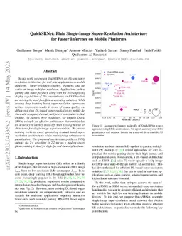 QuickSRNet: Plain Single-Image Super-Resolution Architecture for Faster
  Inference on Mobile Platforms