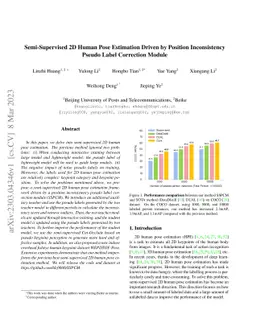 Semi-Supervised 2D Human Pose Estimation Driven by Position
  Inconsistency Pseudo Label Correction Module