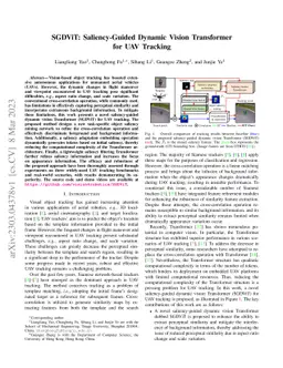 SGDViT: Saliency-Guided Dynamic Vision Transformer for UAV Tracking