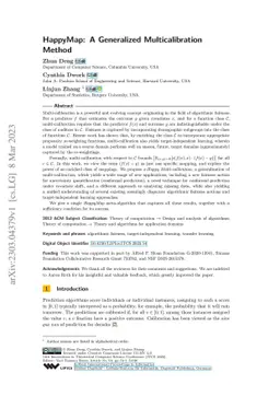 HappyMap: A Generalized Multi-calibration Method