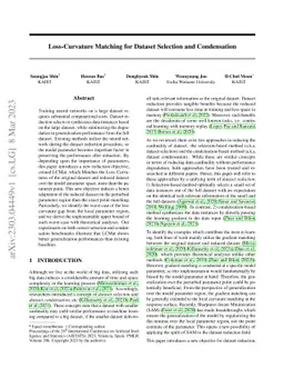 Loss-Curvature Matching for Dataset Selection and Condensation