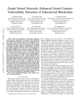 Graph Neural Networks Enhanced Smart Contract Vulnerability Detection of
  Educational Blockchain