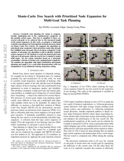 Monte-Carlo Tree Search with Prioritized Node Expansion for Multi-Goal
  Task Planning