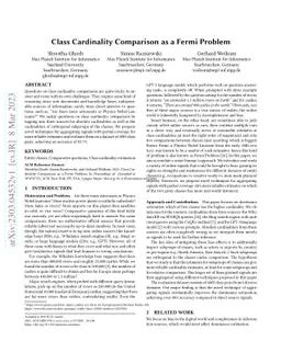 Class Cardinality Comparison as a Fermi Problem