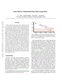 Scene Matters: Model-based Deep Video Compression