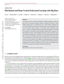 Distributed and Deep Vertical Federated Learning with Big Data
