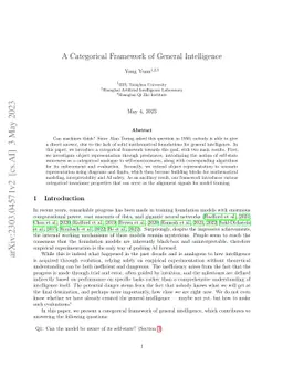A Categorical Framework of General Intelligence