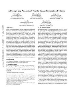A Prompt Log Analysis of Text-to-Image Generation Systems