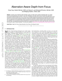 Aberration-Aware Depth-from-Focus