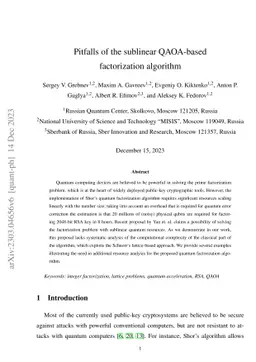 Pitfalls of the sublinear QAOA-based factorization algorithm