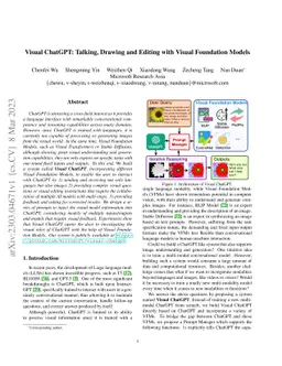 Visual ChatGPT: Talking, Drawing and Editing with Visual Foundation
  Models