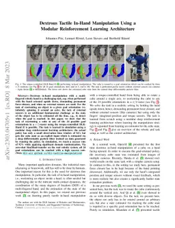 Dextrous Tactile In-Hand Manipulation Using a Modular Reinforcement
  Learning Architecture