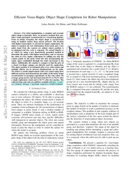 Efficient Visuo-Haptic Object Shape Completion for Robot Manipulation