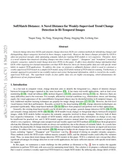 SoftMatch Distance: A Novel Distance for Weakly-Supervised Trend Change
  Detection in Bi-Temporal Images