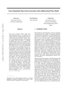 Vector Quantized Time Series Generation with a Bidirectional Prior Model