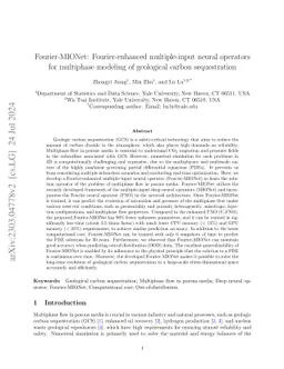 Fourier-MIONet: Fourier-enhanced multiple-input neural operators for
  multiphase modeling of geological carbon sequestration