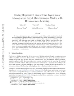 Finding Regularized Competitive Equilibria of Heterogeneous Agent
  Macroeconomic Models with Reinforcement Learning