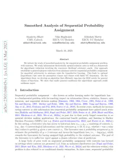 Smoothed Analysis of Sequential Probability Assignment