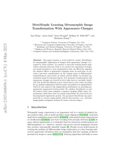 MetaMorph: Learning Metamorphic Image Transformation With Appearance
  Changes