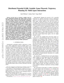 Distributed Potential iLQR: Scalable Game-Theoretic Trajectory Planning
  for Multi-Agent Interactions