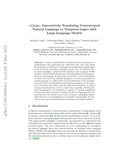 nl2spec: Interactively Translating Unstructured Natural Language to
  Temporal Logics with Large Language Models