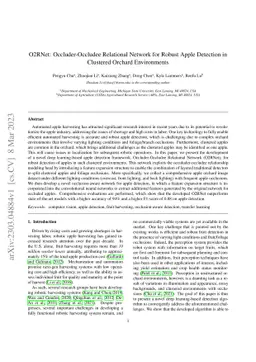 O2RNet: Occluder-Occludee Relational Network for Robust Apple Detection
  in Clustered Orchard Environments