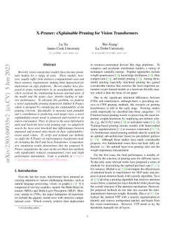 X-Pruner: eXplainable Pruning for Vision Transformers