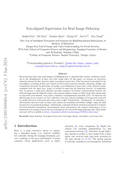 Non-aligned supervision for Real Image Dehazing