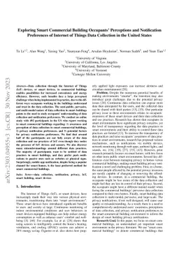 Exploring Smart Commercial Building Occupants' Perceptions and
  Notification Preferences of Internet of Things Data Collection in the United
  States