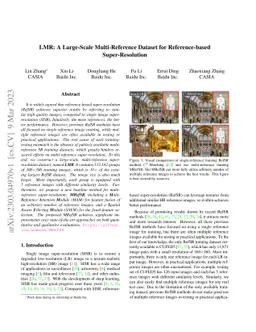 LMR: A Large-Scale Multi-Reference Dataset for Reference-based
  Super-Resolution