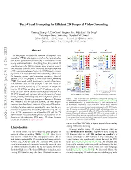 Text-Visual Prompting for Efficient 2D Temporal Video Grounding