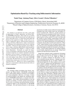 Optimization-Based Eye Tracking using Deflectometric Information