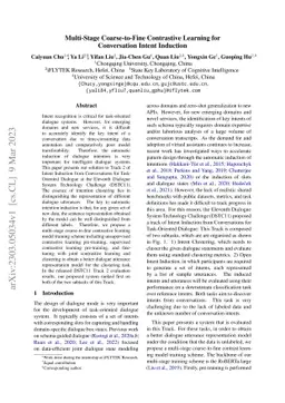 Multi-Stage Coarse-to-Fine Contrastive Learning for Conversation Intent
  Induction