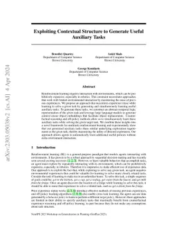 Exploiting Contextual Structure to Generate Useful Auxiliary Tasks