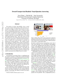 Toward Unsupervised Realistic Visual Question Answering