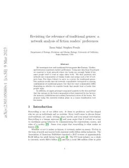 Revisiting the relevance of traditional genres: a network analysis of
  fiction readers' preferences