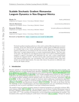 Scalable Stochastic Gradient Riemannian Langevin Dynamics in
  Non-Diagonal Metrics