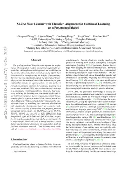 SLCA: Slow Learner with Classifier Alignment for Continual Learning on a
  Pre-trained Model