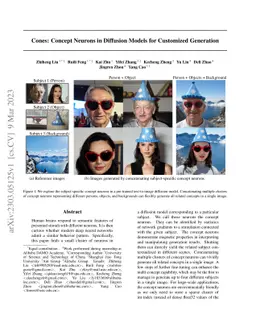 Cones: Concept Neurons in Diffusion Models for Customized Generation